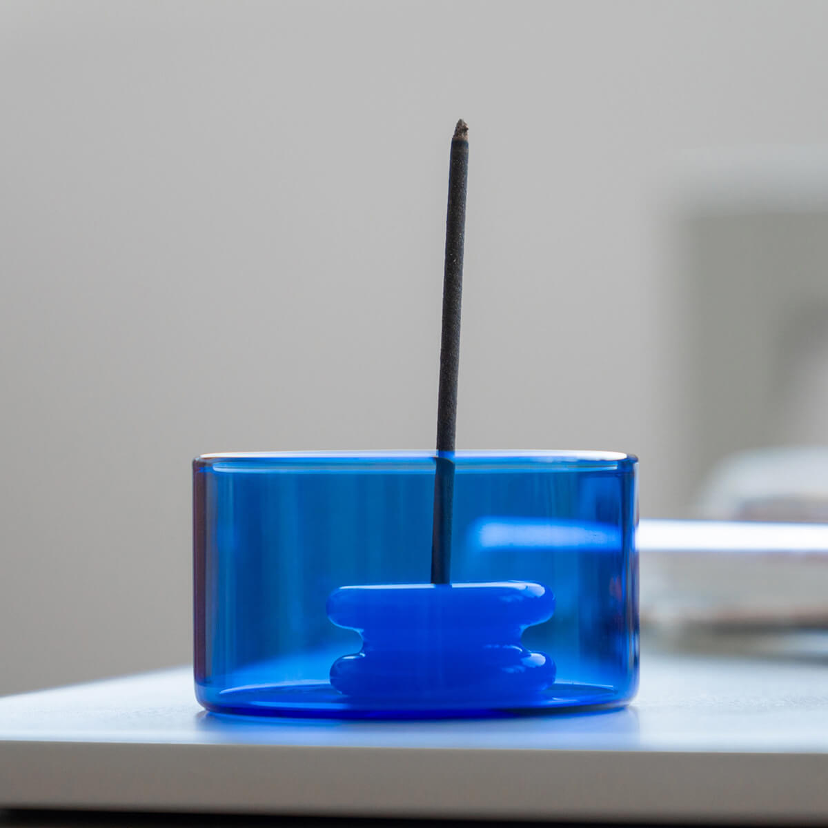Glass Incense Holder in Blue by Helio Ferretti – Junior Edition