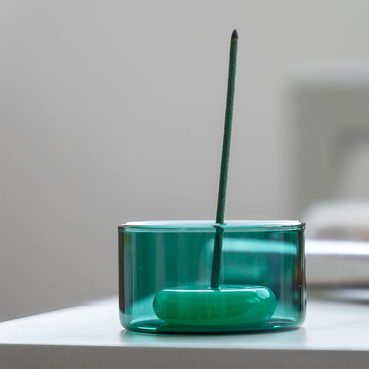 Glass Incense Holder in Green by Helio Ferretti – Junior Edition