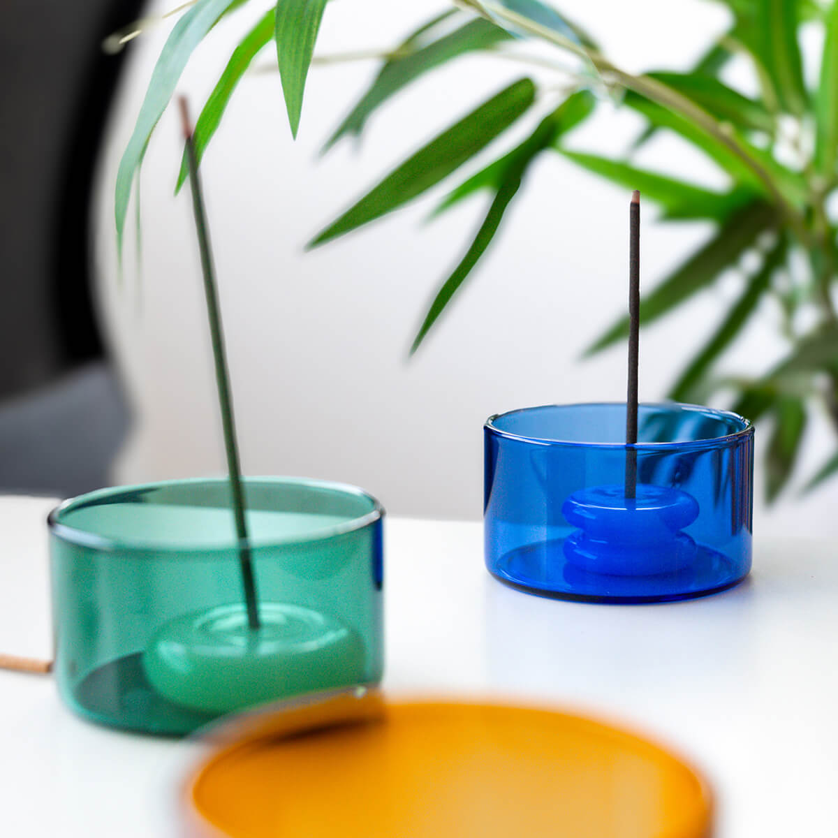Glass Incense Holder in Green by Helio Ferretti – Junior Edition