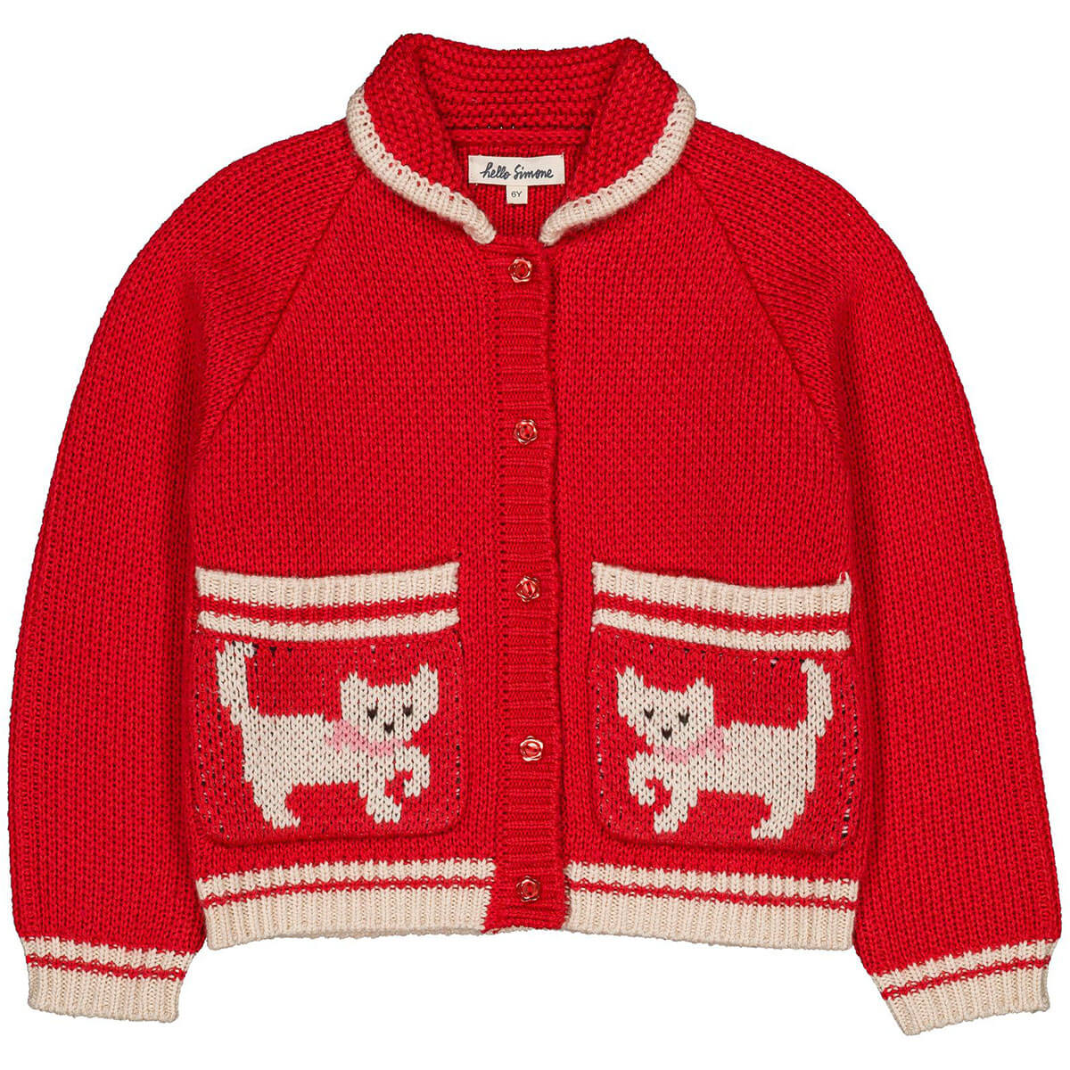 Grizzly Cardigan in Kitty Cherry by Hello Simone