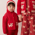 Jeannette Baby Cardigan in Kitty Cherry by Hello Simone