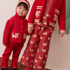 Pichu Knit Baby Overall in Cherry by Hello Simone