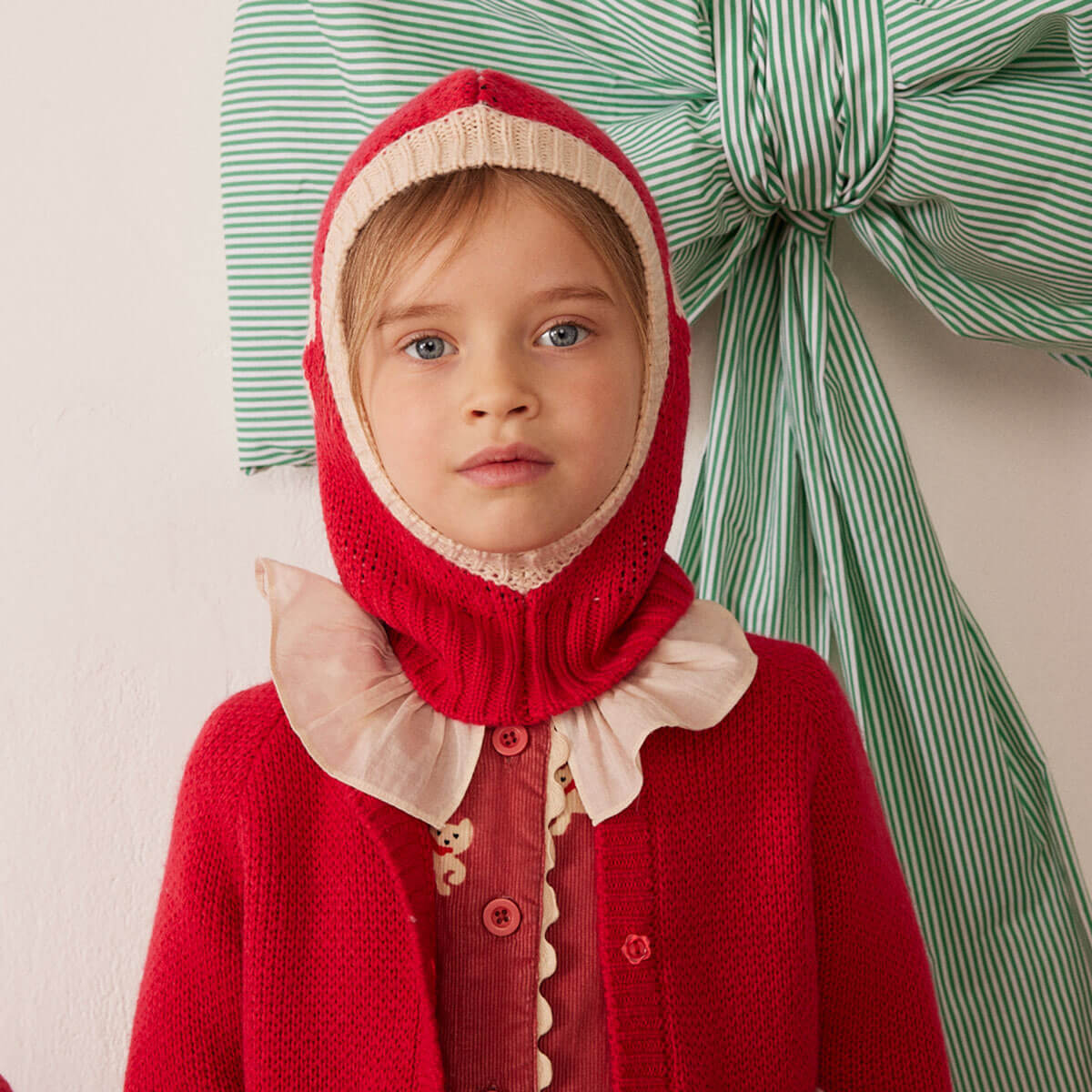 Pinguin Hood in Kitty Cherry by Hello Simone