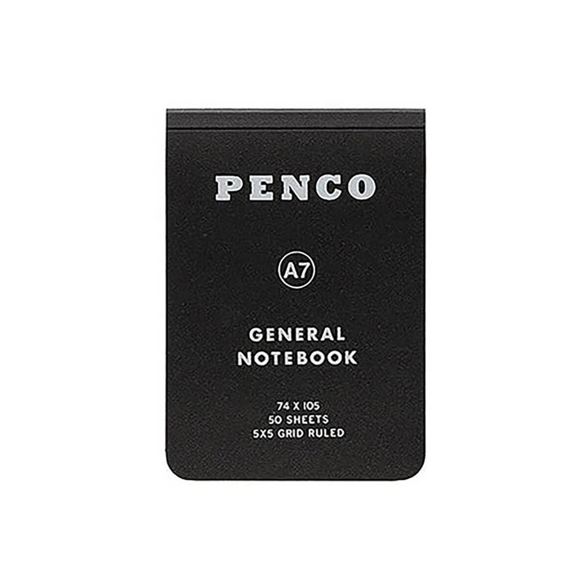 A7 Soft Grid Ruled Notebook in Black by Hightide Penco