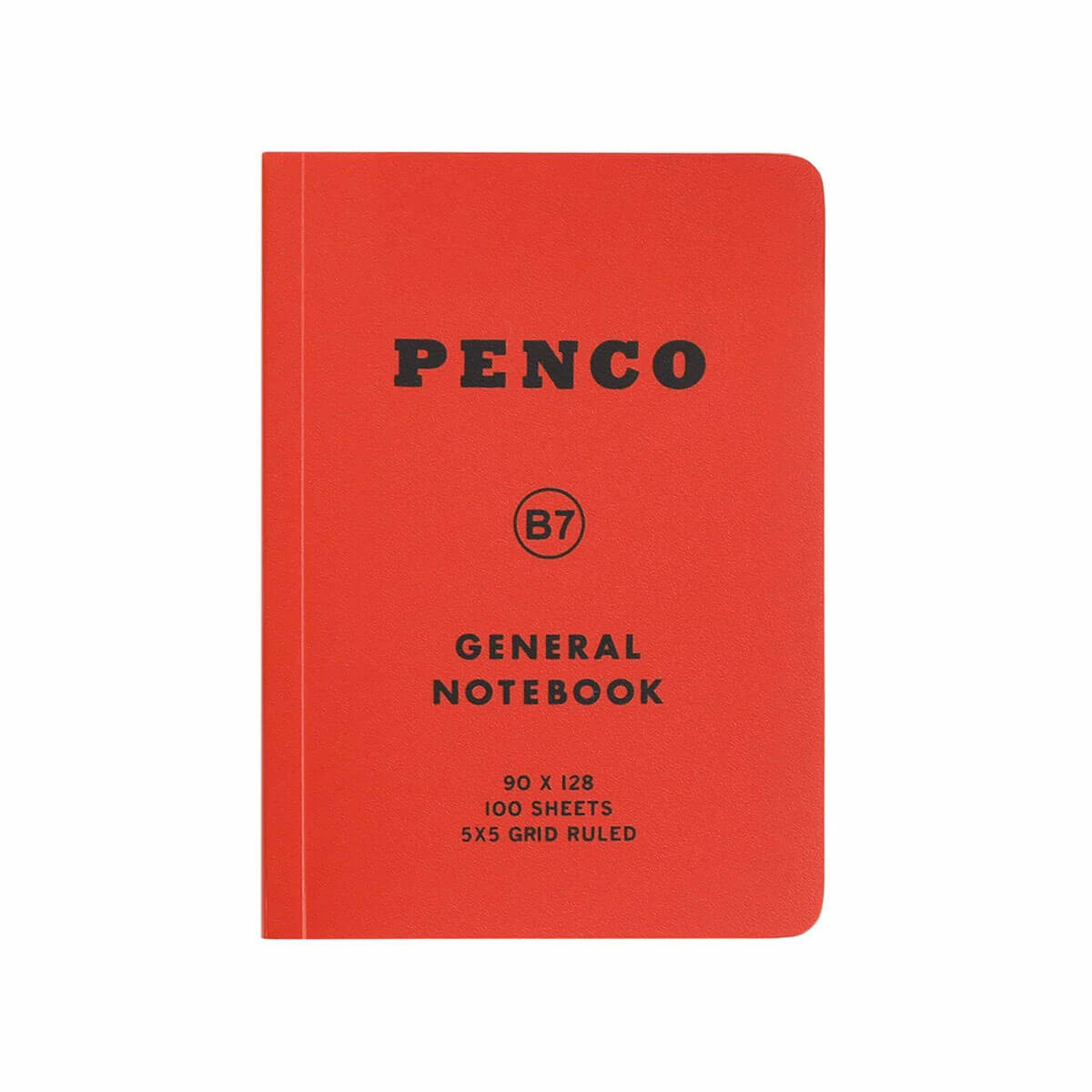 B7 Soft Grid Ruled Notebook in Red by Hightide Penco