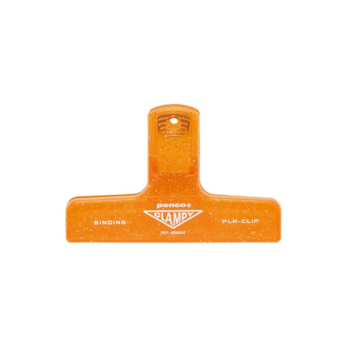 Clampy Pla-Clip Clear Glitter (Various Colours) by Hightide Penco Glitter Orange