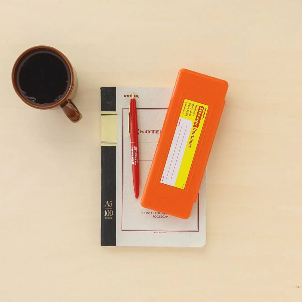 Pen Case in Orange by Hightide Penco