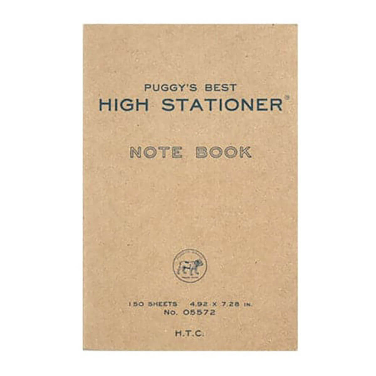 B6 Puggy's Paperback Plain Notebook in Blue by Hightide Penco