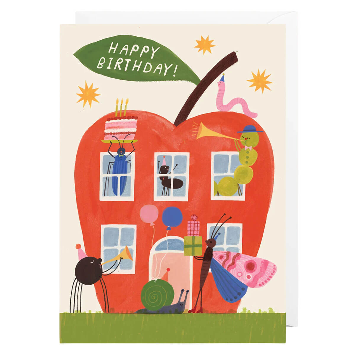 Apple Party Birthday Greetings Card by Holsen Studio