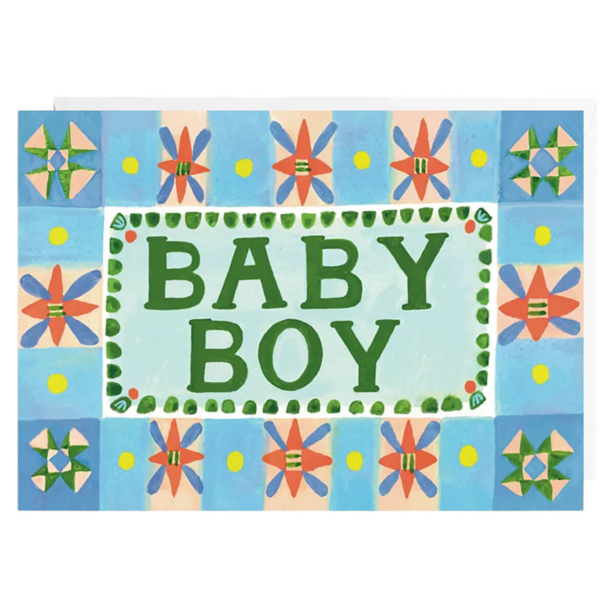 Baby Boy Greetings Card by Holsen Studio