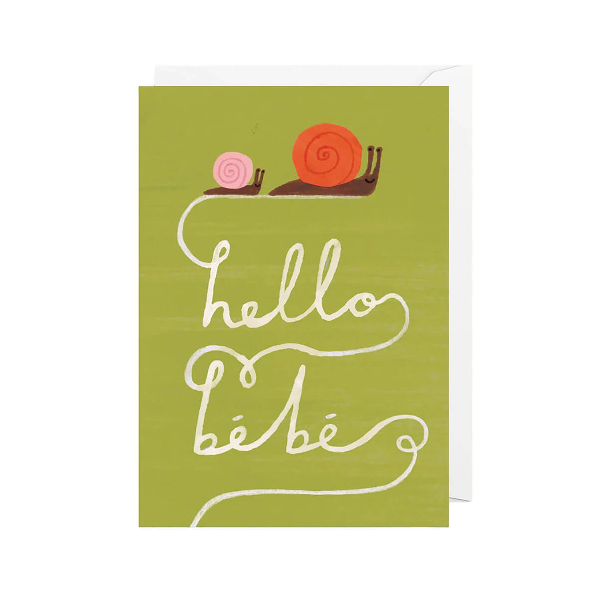 Hello Bebe Snail Mini Greetings Card by Holsen Studio
