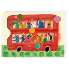 Party Bus Greetings Card by Holsen Studio