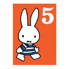 Miffy Age 5 Greetings Card by Dick Bruna for Hype Card