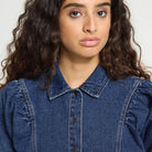 Alva Denim Shirt in Washed Medium Blue by ICHI