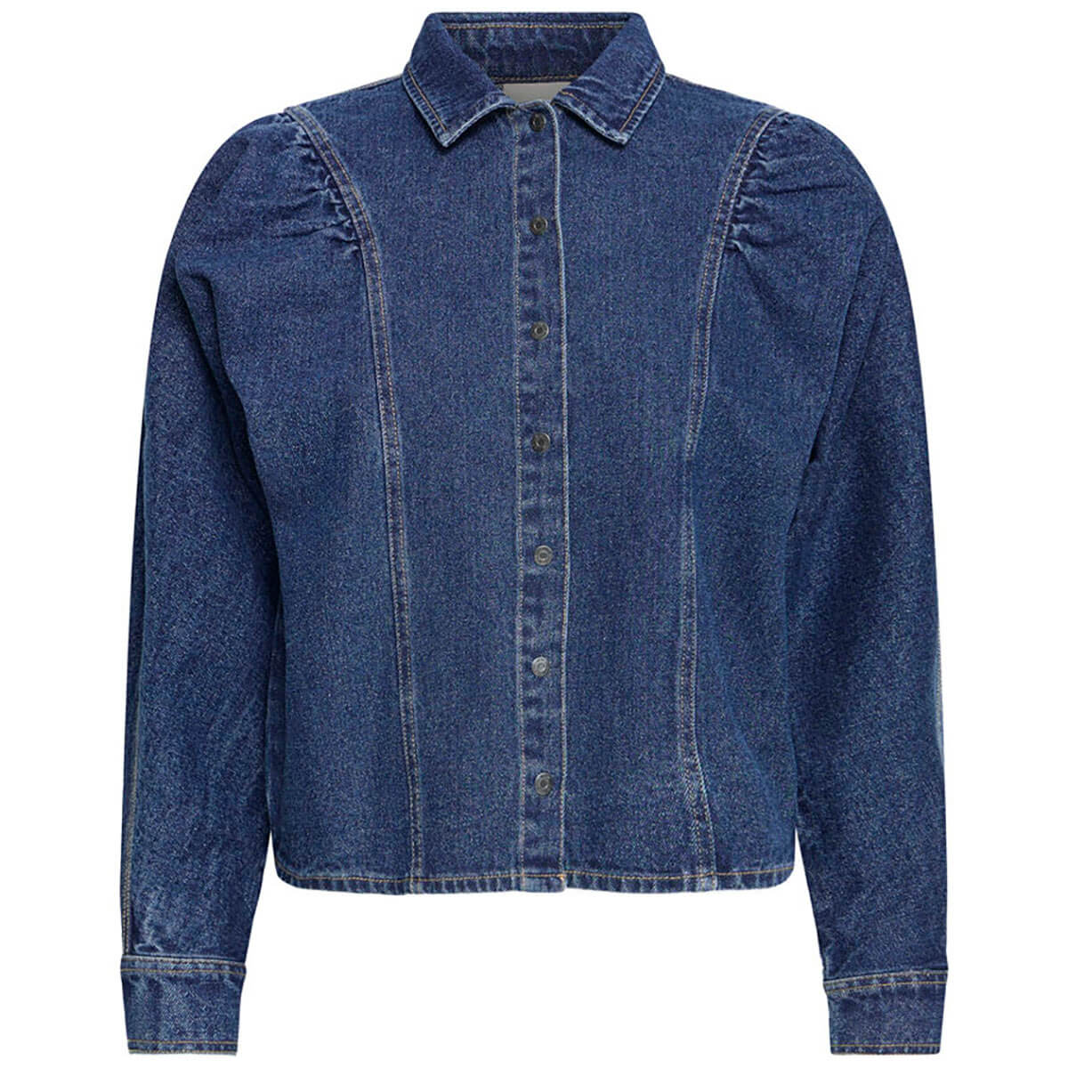 Alva Denim Shirt in Washed Medium Blue by ICHI