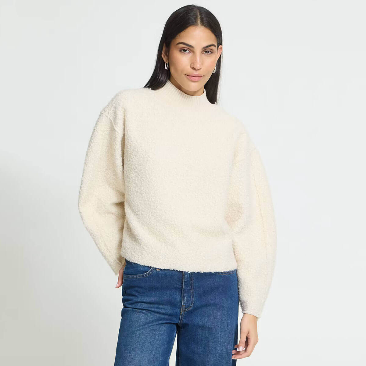 Curley Knit Sweater in Birch by ICHI