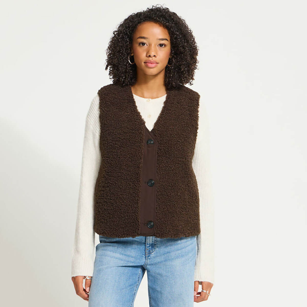 Gelana Waistcoat in Coffee Bean by ICHI