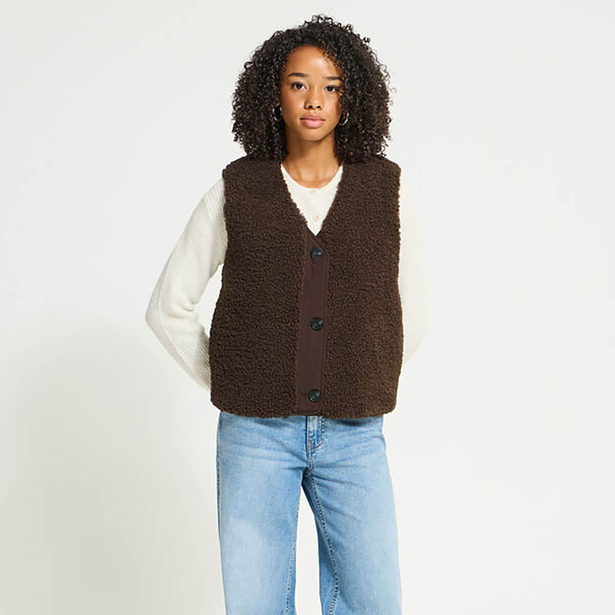 Gelana Waistcoat in Coffee Bean by ICHI
