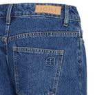 Julia Relaxed Denim Pants in Washed Dark Blue by ICHI
