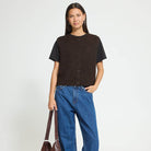 Panora Knit Vest in Coffee Bean Melange by ICHI