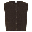 Panora Knit Vest in Coffee Bean Melange by ICHI