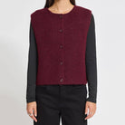 Panora Knit Vest in Zinfandel Melange by ICHI