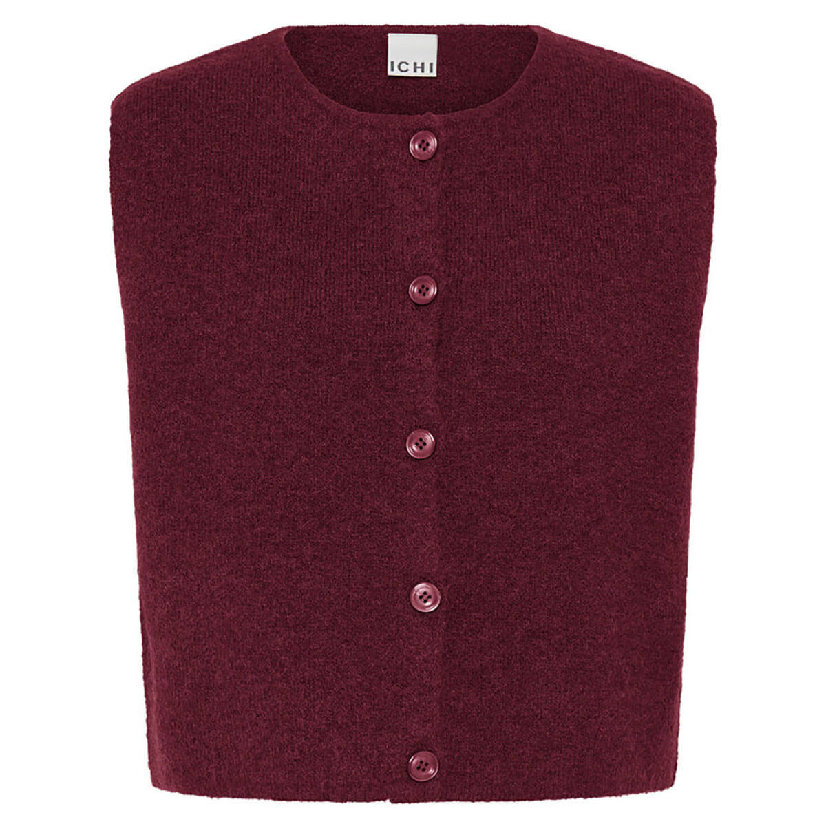 Panora Knit Vest in Zinfandel Melange by ICHI