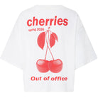 Nica T Shirt in Cloud Dancer / Fiery Red by ICHI