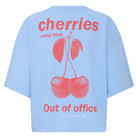 Nica T Shirt in Powder Blue / Fiery Red by ICHI