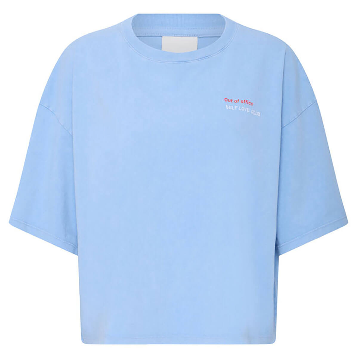 Nica T Shirt in Powder Blue / Fiery Red by ICHI