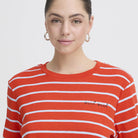 Nova T Shirt in Fiery Red / Powder Blue by ICHI