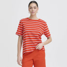 Nova T Shirt in Fiery Red / Powder Blue by ICHI