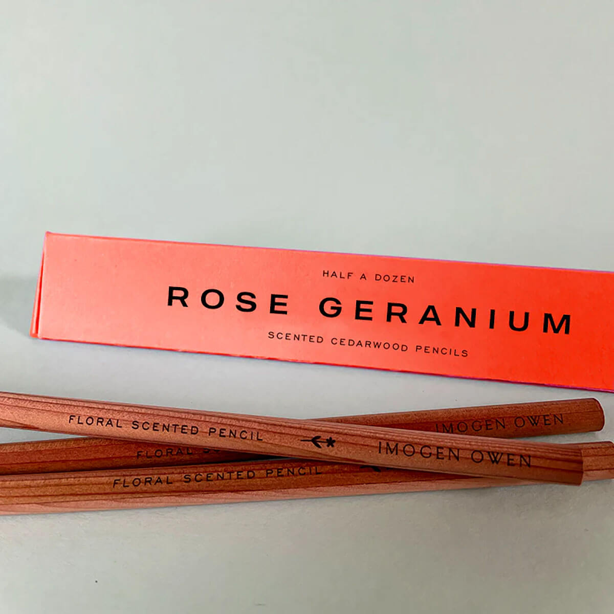 Rose Geranium Scented Pencils by Imogen Owen