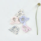 Pima Bow Scrunchie in Garden Windowpane by Iver & Isla