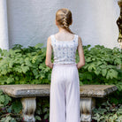 Pima Crop Tank in Garden Windowpane by Iver & Isla