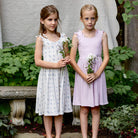 Pima Frill Dress in Garden Windowpane by Iver & Isla