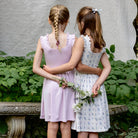 Pima Frill Dress in Garden Windowpane by Iver & Isla