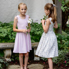 Pima Frill Dress in Garden Windowpane by Iver & Isla