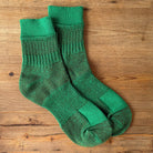 The Patchwork Women's Boro Socks in Green by Ivy Ellis