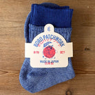 The Patchwork Women's Boro Socks in Navy by Ivy Ellis