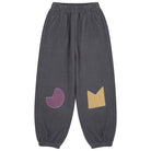 Color Block Washed Aladdin Pants in Charcoal by Jelly Mallow