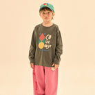 Courage Long Sleeve T Shirt in Charcoal by Jelly Mallow