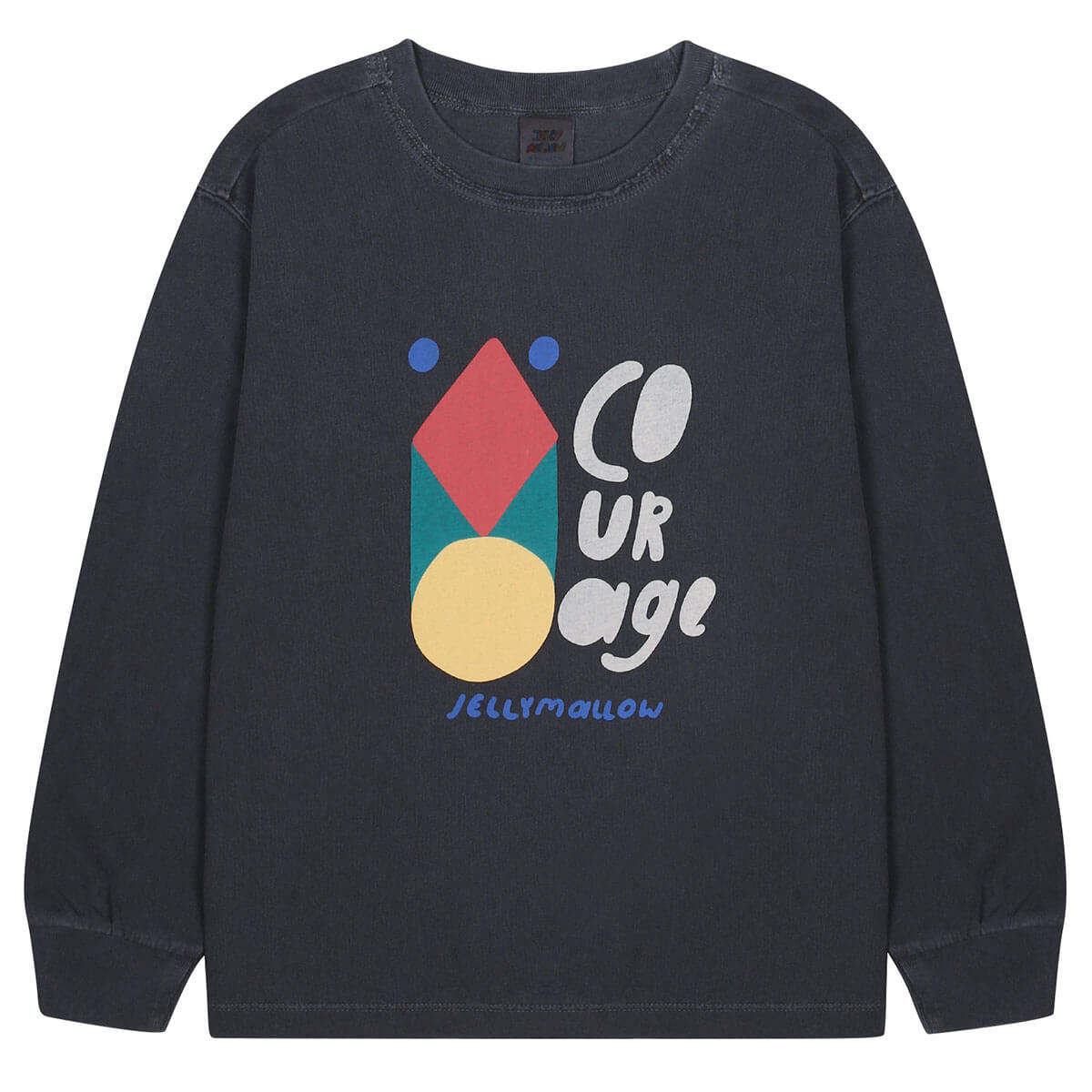 Courage Long Sleeve T Shirt in Charcoal by Jelly Mallow