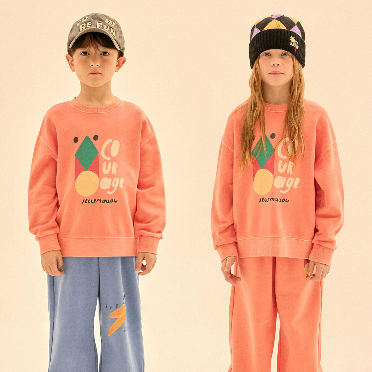 Courage Pigment Sweatshirt in Orange by Jelly Mallow