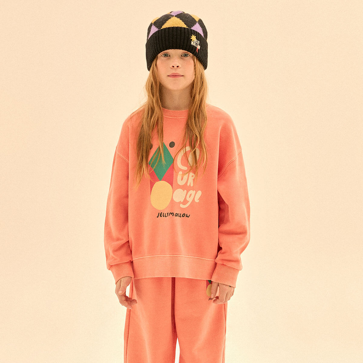 Courage Pigment Sweatshirt in Orange by Jelly Mallow