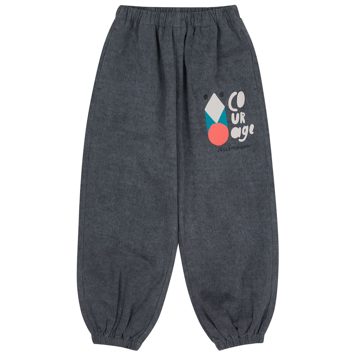 Courage Washed Aladdin Pants in Charcoal by Jelly Mallow