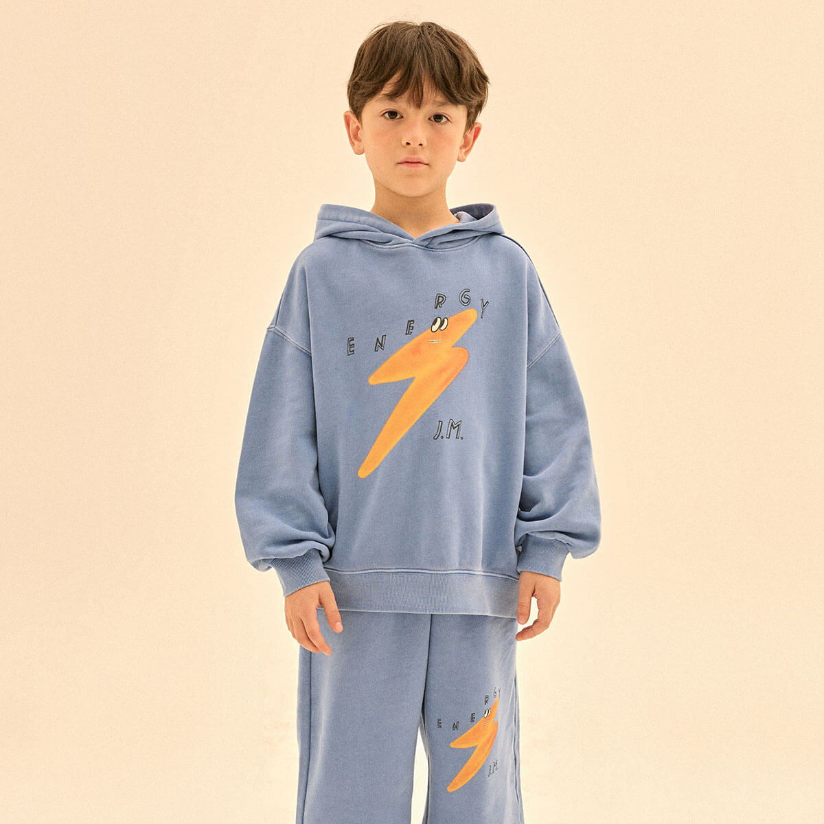 Energy Pigment Hooded Sweatshirt in Blue by Jelly Mallow