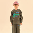 Happy Buddy Pigment Sweatshirt in Charcoal by Jelly Mallow