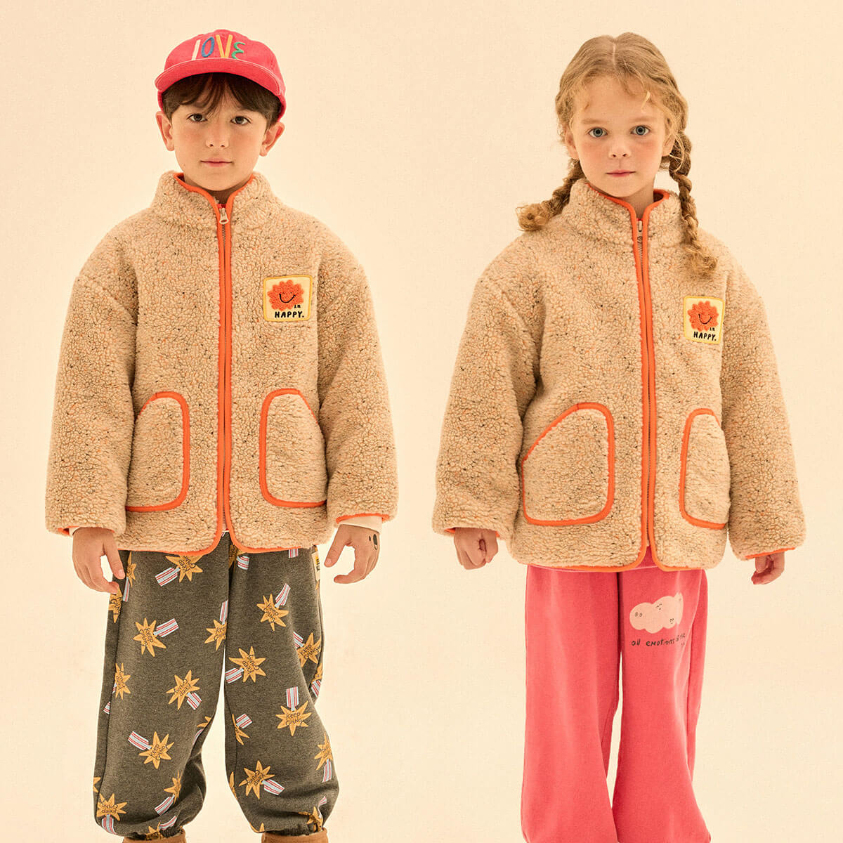 Happy Dumble Fur Jacket in Beige by Jelly Mallow