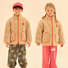 Happy Dumble Fur Jacket in Beige by Jelly Mallow